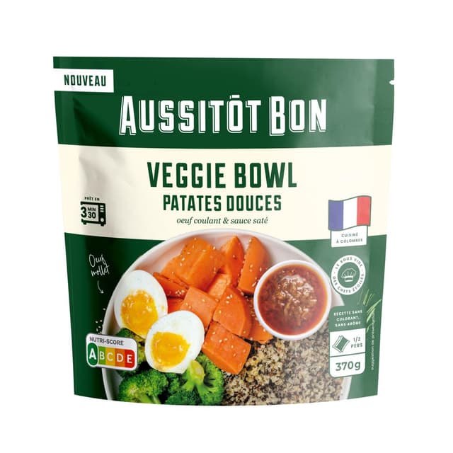 3701565400317 - Aussitôt Bon - Veggy Bowl Patates Douces Oeuf Coulant & Sauce Saté