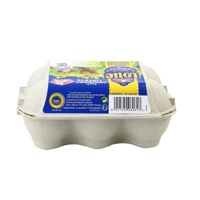 3251320080617 - Loué - Oeufs fermiers Label Rouge, calibre moyen/gros