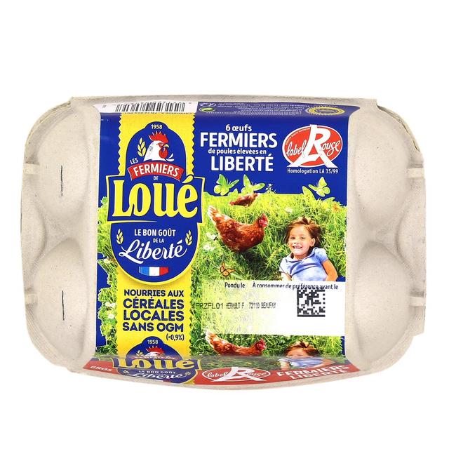3251320080617 - Loué - Oeufs fermiers Label Rouge, calibre moyen/gros
