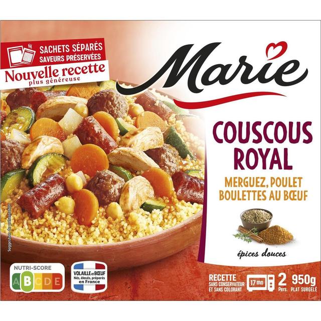 3248830001317 - Marie - Couscous Royal- Merguez, Poulet, Boulettes au boeuf aux épices douces