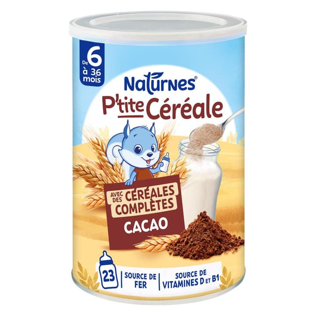 8445291051317 - Naturnes® - P'tite Céréale - Céréales Complètes et Cacao Bébé Dès 6 Mois
