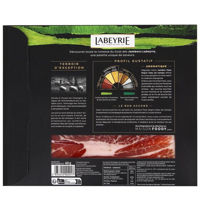 3033610002017 - Labeyrie - Jambon Pata Negra Grande Tradition 24 mois