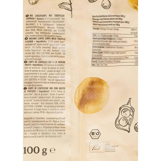 4255582812817 - Koro - Chips de lentilles saveur truffe bio