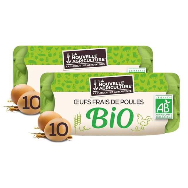 3760150111892 - La Nouvelle Agriculture - Oeufs bio frais, tout calibre