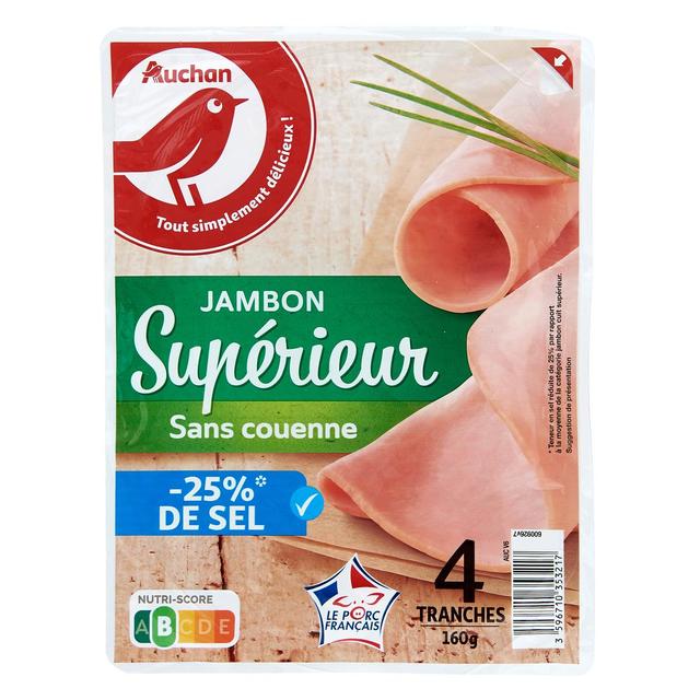3596710353217 - Auchan - Jambon Supérieur Réduit En Sel