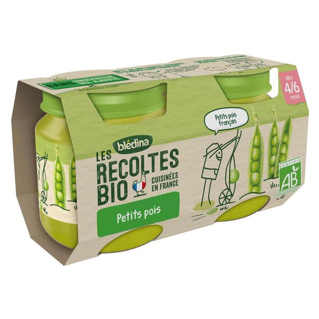 3041091303417 - Blédina - Les Récoltes Bio - Petits Pois Bio Pot Bébé Dès 4/6 mois