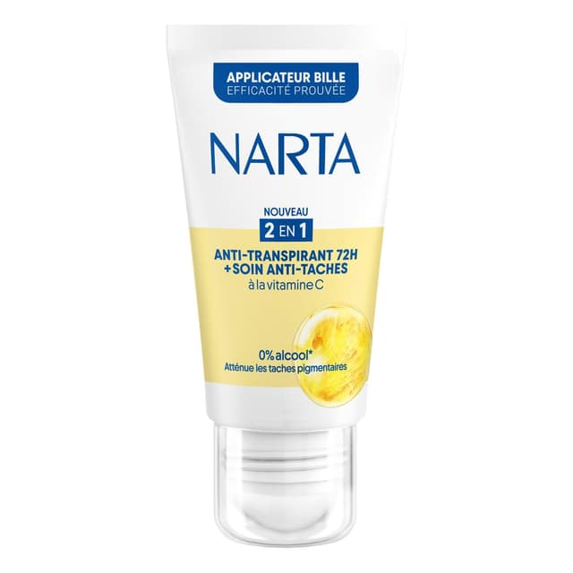 3600551204017 - Narta - Déodorant Bille 2en1 Anti-Transpirant 72H + Soin Anti-Taches à la Vitamines C
