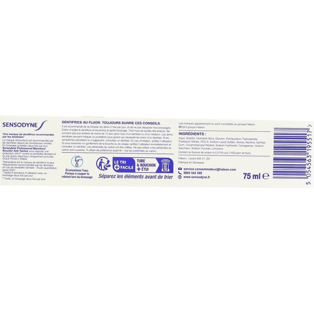 5054563195517 - Sensodyne - Dentifrice blancheur professionnel
