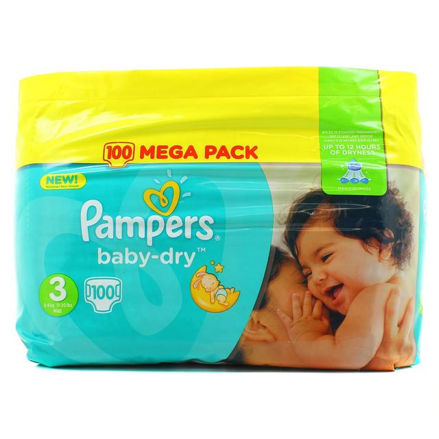 8001090268617 - Pampers Babydry - Couches T3 - 6/10kg - Format Mega