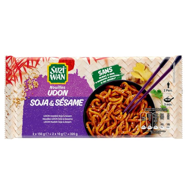 4002359018817 - Suzi Wan - Nouilles Précuites Udon Soja et Sésame
