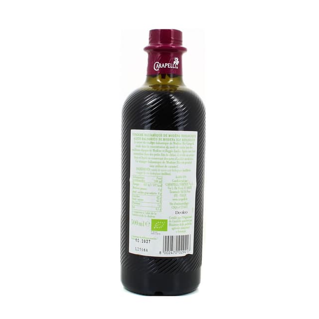 8002470029217 - Carapelli - Vinaigre Balsamique Bio de Modène IGP