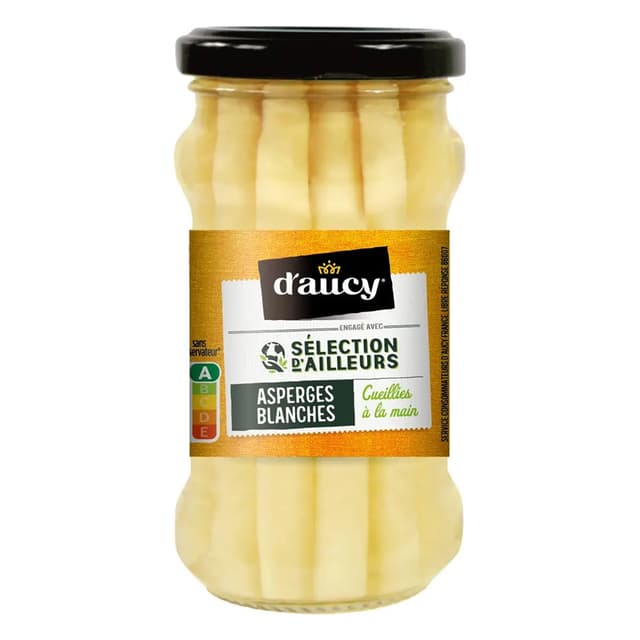 3017800209417 - D'aucy - Asperges blanches miniatures cueillies à la main en bocal