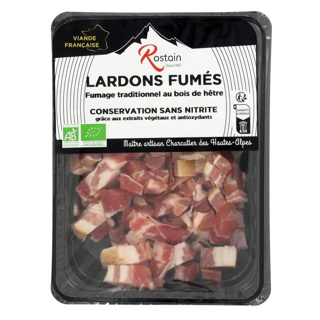 3507170900118 - Rostain - Lardons Fumés au Bois de Hêtre, Bio