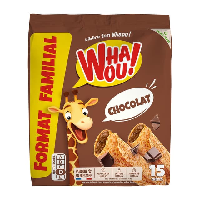3322680010818 - Whaou - Crêpe fourrée chocolat x15