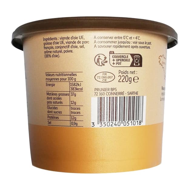 3350240051018 - Prunier - Rillettes d'Oie