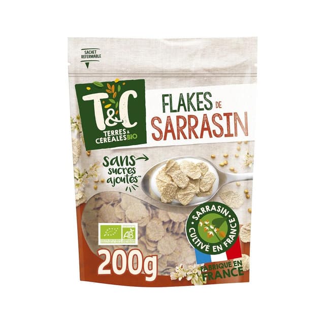 3421557501418 - Terres et Céréales Bio - Flakes de Sarrasin sans sucres ajoutés bio