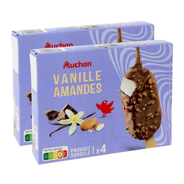 2050000411618 - Auchan - Bâtonnets glacés vanille amandes