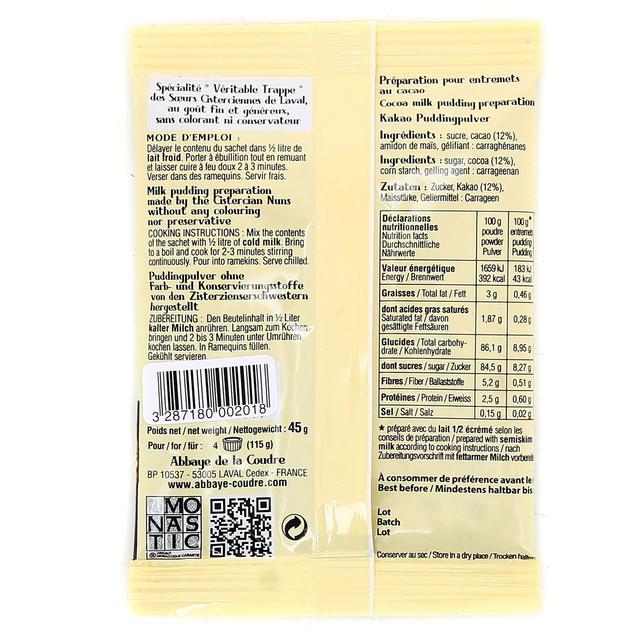 3287180002018 - Abbaye De La Coudre - Préparation pour flan au cacao