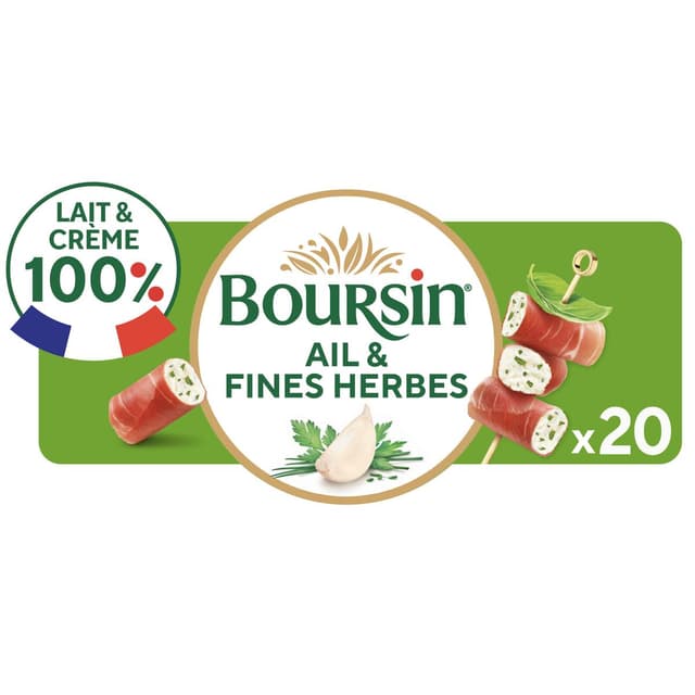 3073780982818 - Boursin - Fromage apéritif au speck, ail et fines herbes