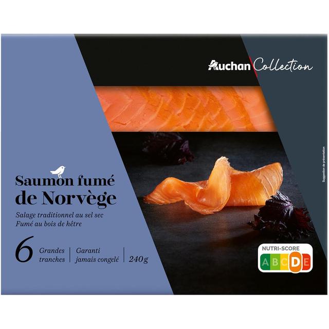 3596710513918 - Auchan Collection - Saumon de Norvège Fumé au Bois de Hêtre