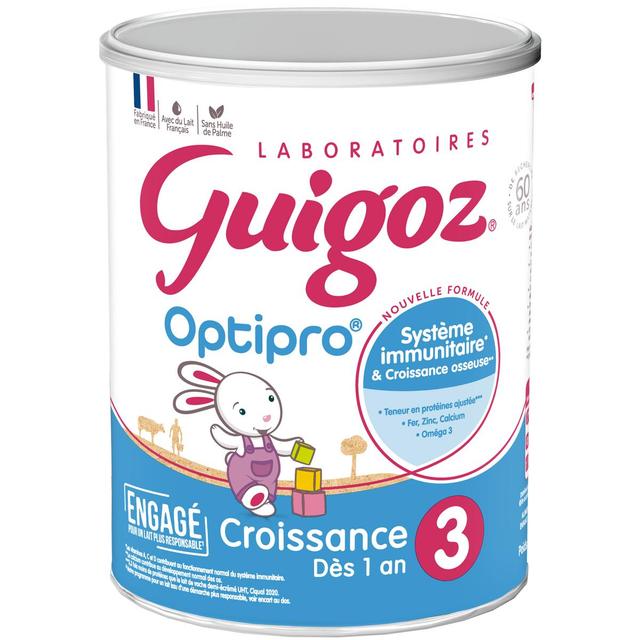 8445290624918 - Guigoz - Lait de Croissance Optipro 3ème âge en Poudre Bébé Dès 12 mois
