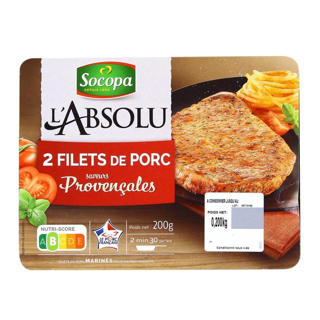 3039050535818 - Socopa - L'Absolu - Filets de Porc Marinés Saveurs Provençales