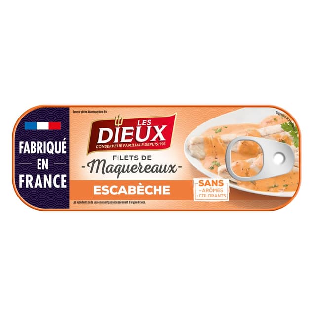 3188720006018 - Les Dieux - Filets de Maquereaux à la Sauce Escabèche en conserve