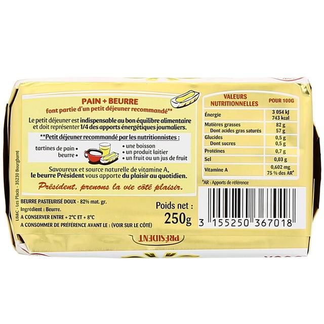 3155251205500 - Président - Beurre Doux gastronomique