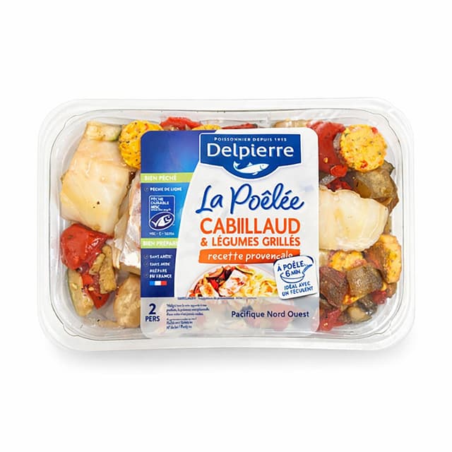 3038684707318 - Delpierre - Poêlé de Cabillaud et légumes grillés
