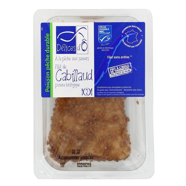 3760099537418 - Délices d'o - Filet de Cabillaud MSC Panure Bio