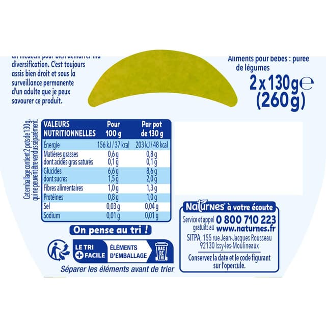 7613031478118 - Naturnes® - Courgettes Bol Bébé Dès 4 mois