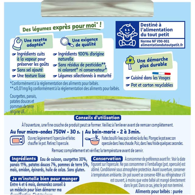 7613031478118 - Naturnes® - Courgettes Bol Bébé Dès 4 mois