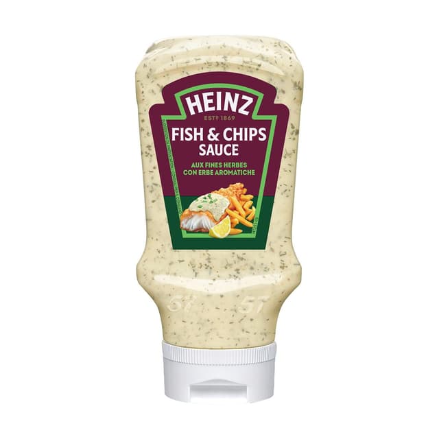 8410066148318 - Heinz - Sauce Fish and Chips aux fines herbes en flacon souple Squeeze Top Down