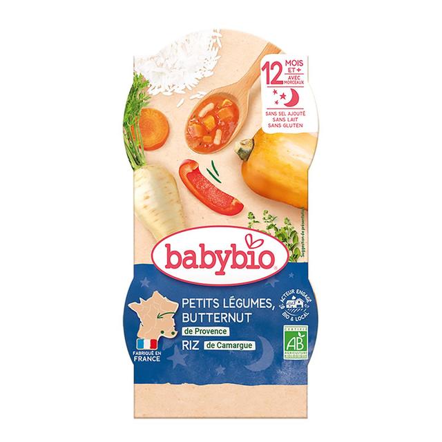 3288131520919 - Babybio - Tendresse de Légumes, Riz, Butternut Bio Bol Bébé Dès 12 mois
