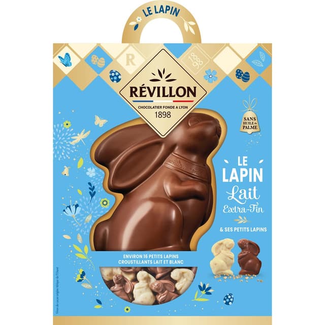3110846261019 - Revillon - Moulage Chocolat au Lait Lapin et ses Petits Lapins