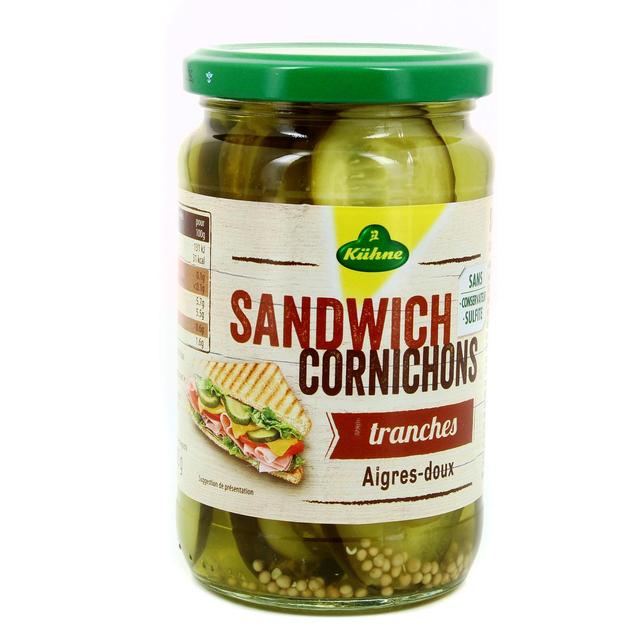 4012200401019 - Kühne - Cornichons Aigre-Doux en Tranches pour Sandwich