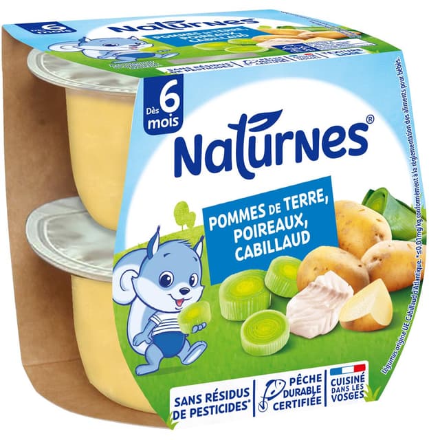 8445291591219 - Naturnes® - Pommes de terre Poireau Cabillaud Bol Bébé dès 6 mois