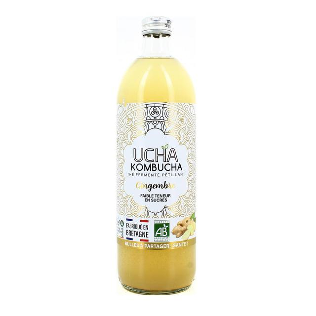 3760192493819 - UCHA - Kombucha au Gingembre, Thé Fermenté Pétillant Bio
