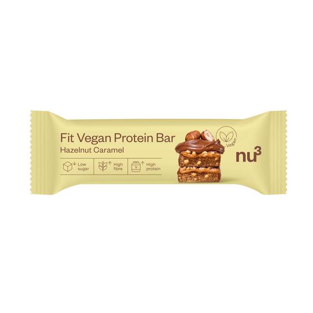 4260744953819 - NU3 - Barre Protéinée Vegan Noisettes Caramel- Fit Protein Bar Hazelnut Caramel