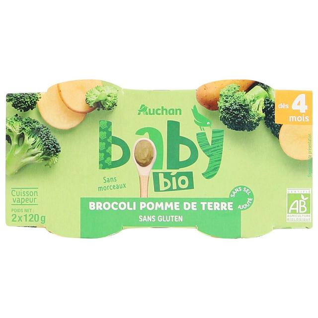 3596710515219 - Auchan Baby Bio - Brocoli pomme de terre Bio Bol Bébé dès 4 mois