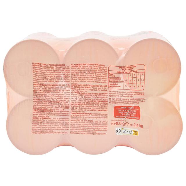 3596710485819 - Auchan - Boites Terrines boeuf poulet thon pour chat et chat stérilisé