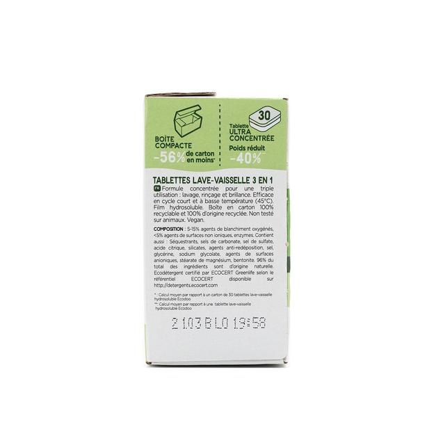 3380380097119 - Ecodoo - Tablette lave-vaisselle 3 en1 Ecocert