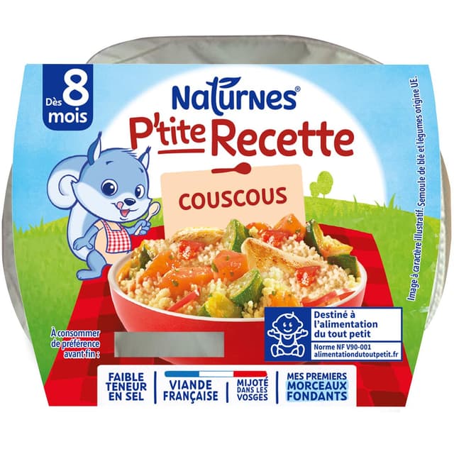 7613035837119 - Naturnes® - P'tite Recette - Couscous Bol Bébé Dès 8 mois