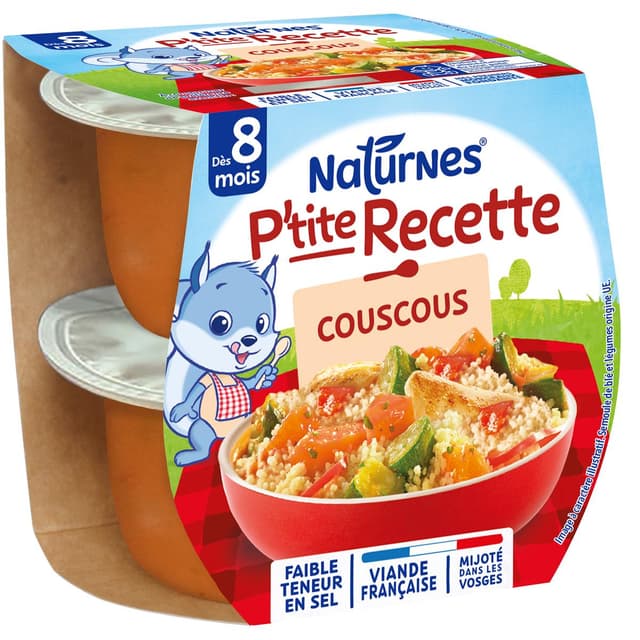 7613035837119 - Naturnes® - P'tite Recette - Couscous Bol Bébé Dès 8 mois