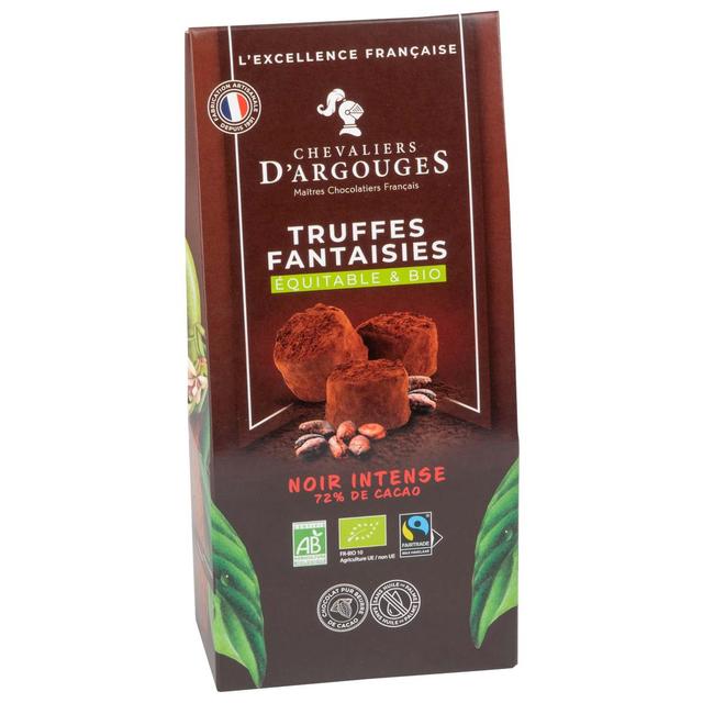 3421371527519 - Les Chevaliers d'Argouges - Etui truffes fantaisies noir 72% de cacao bio et équitable