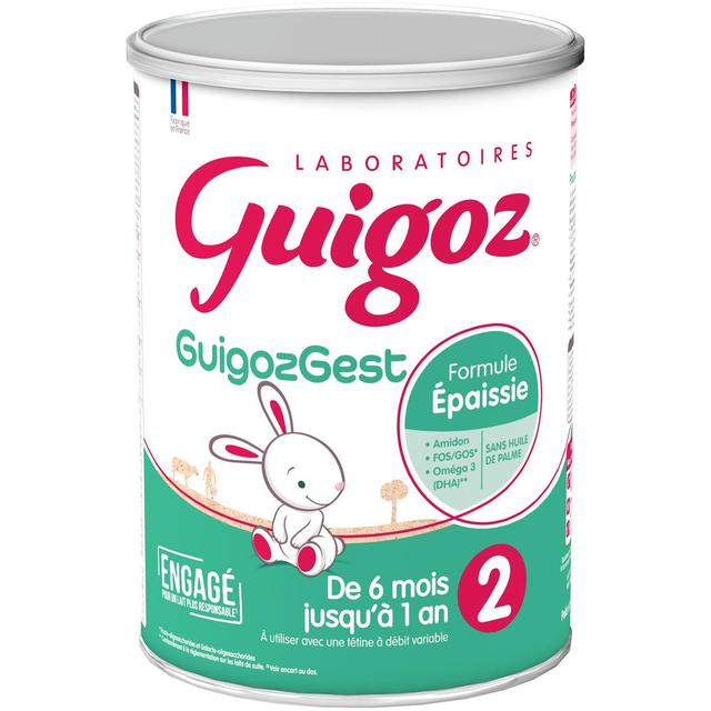 8445290098719 - Guigoz - Lait bébé en poudre Guigozgest épaissi 2ème âge, 6-12 mois