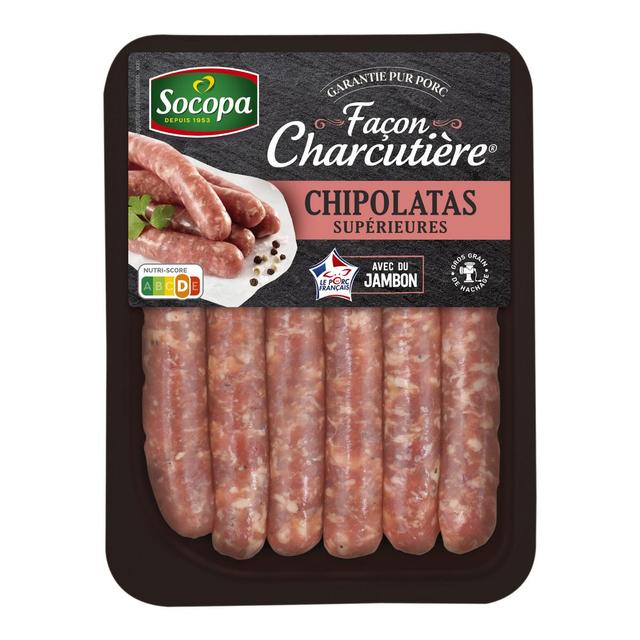 3039050649119 - Socopa - Chipolatas Supérieures Façon Charcutière avec du jambon