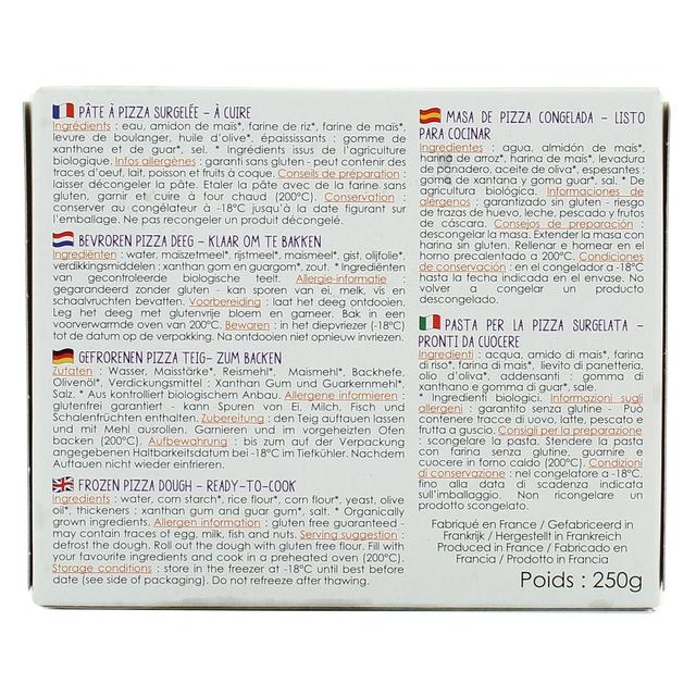 3760154260220 - Nature & Cie - Pâte à pizza Bio sans gluten