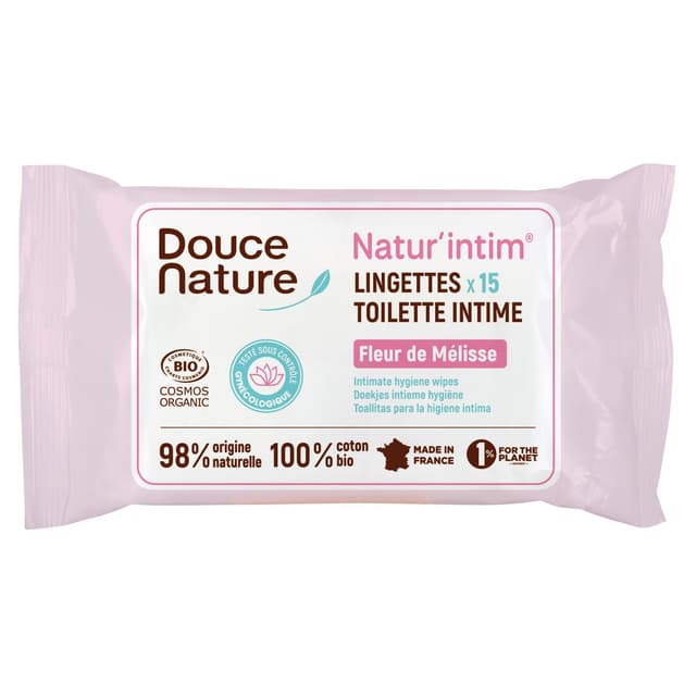 3380380000720 - Douce Nature - Lingettes intime en coton Cosmébio
