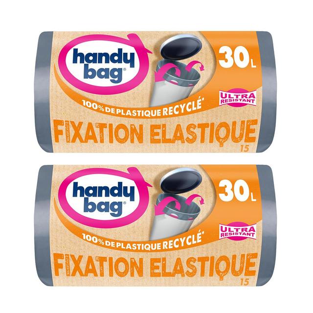 2050000390920 - Handy Bag - Sacs poubelle 30L fixation élastique & poignées coulissantes